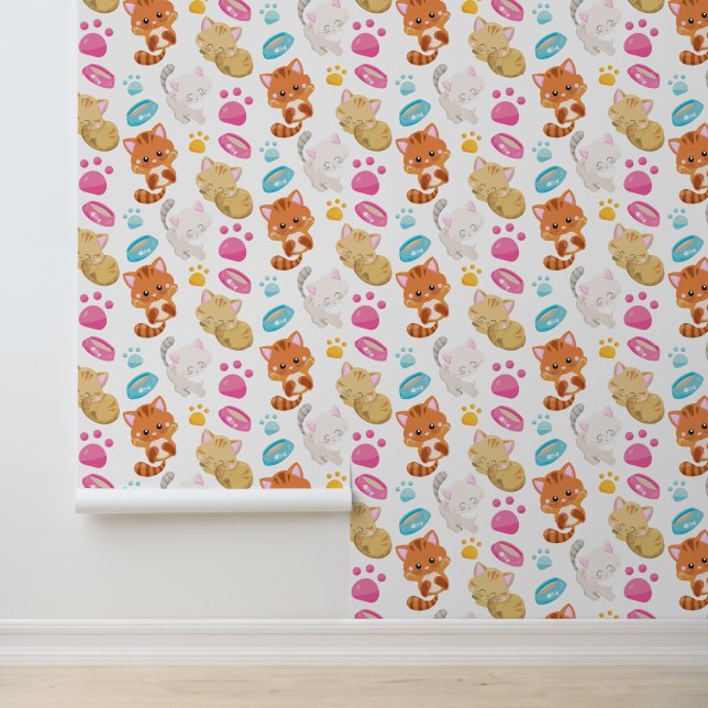 Muster von Katzen, Niedlichen Katzen, Kätzchen, Kä Tapete (Anwendung)