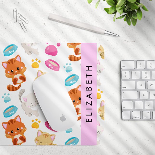 Muster von Katzen, Niedlichen Katzen, Kitty, Pfote Mousepad (Von Creator hochgeladen)