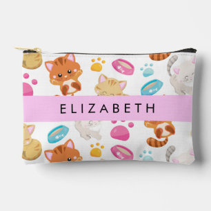 Muster von Katzen, Niedlichen Katzen, Kitty, Pfote Zubehörtasche
