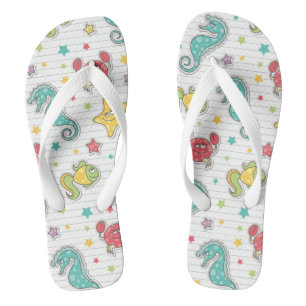 Muster von Meerestieren Flip Flops