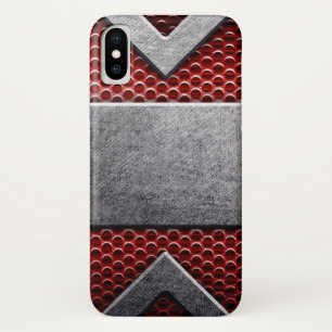 Muster von Metallplatten iPhone X Hülle
