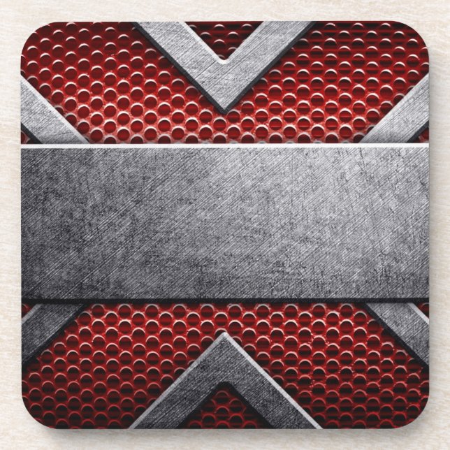 Muster von Metallplatten Getränkeuntersetzer (Vorderseite)