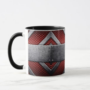 Muster von Metallplatten Tasse