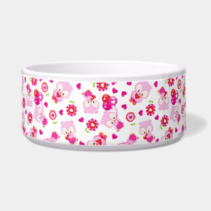 Muster von Ölen, Niedlichen Ölen, rosa Ölen, Herz Napf