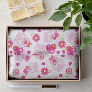 Muster von Ölen, Niedlichen Ölen, rosa Ölen, Herz Seidenpapier