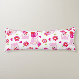 Muster von Ölen, Niedlichen Ölen, rosa Ölen, Herz Seitenschläferkissen