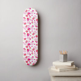 Muster von Ölen, Niedlichen Ölen, rosa Ölen, Herz Skateboard