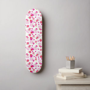 Muster von Ölen, Niedlichen Ölen, rosa Ölen, Herz Skateboard