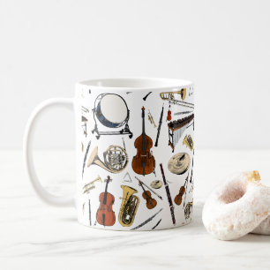 Muster von Orchestern Instruments Kaffeetasse