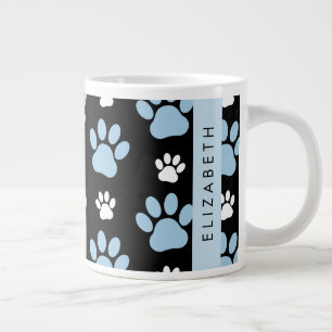 Muster von Paws, blauen Paws, Hundeschlitten, Ihr  Jumbo-Tasse