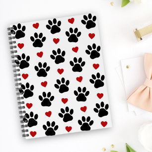 Muster von Paws, Hundepfägen, schwarzen Paws, rote Planer