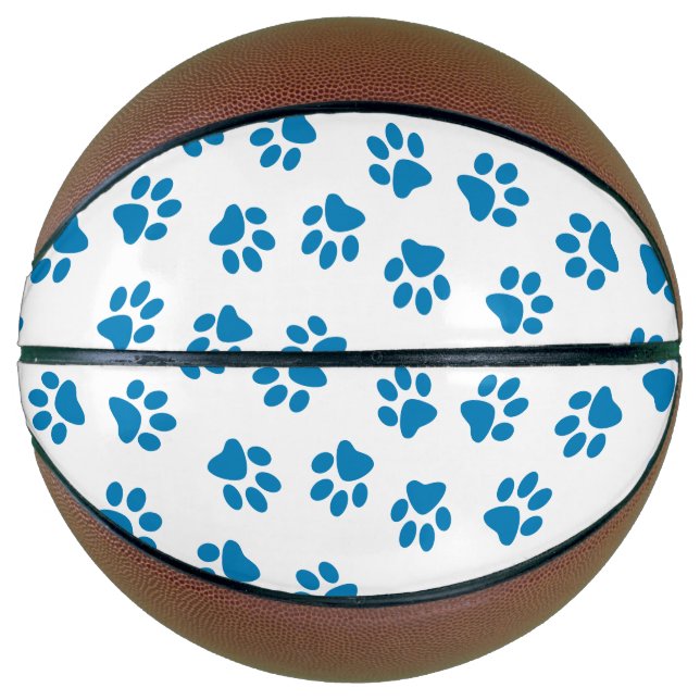 Muster von Paws, Hundeschäften, blauen Pfoten Basketball (Vorderseite)