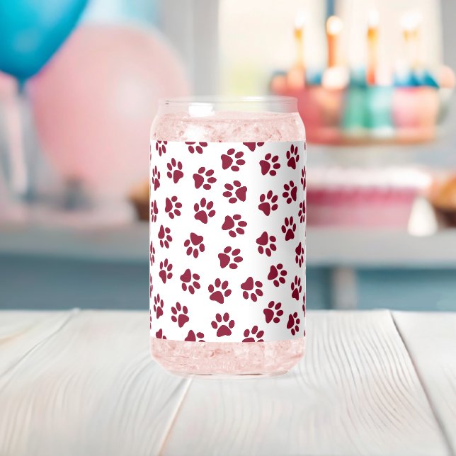 Muster von Paws, Hundeschäften, Burgundy Paws Dosenglas (Insitu (Baby Party))