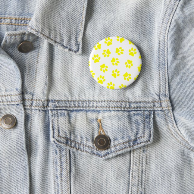 Muster von Paws, Hundeschäften, gelben Pfoten Button (Beispiel)