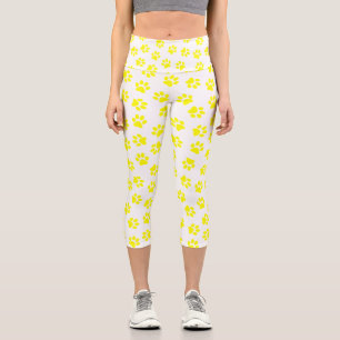 Muster von Paws, Hundeschäften, gelben Pfoten Capri Leggings