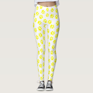 Muster von Paws, Hundeschäften, gelben Pfoten Leggings