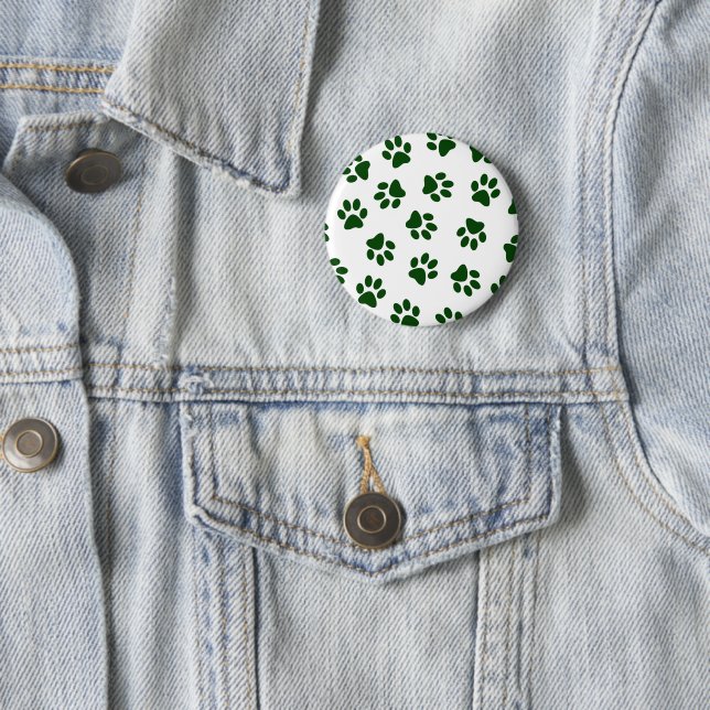 Muster von Paws, Hundeschäften, grünen Pfoten Button (Beispiel)