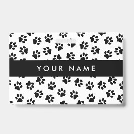 Muster von Paws, Hundeschäften, Katzenpaws, schwar Ausweis