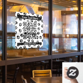 Muster von Paws, Hundeschäften, Katzenpaws, schwar Fensteraufkleber