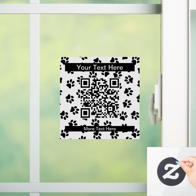 Muster von Paws, Hundeschäften, Katzenpaws, schwar Fensteraufkleber (Zuhause)