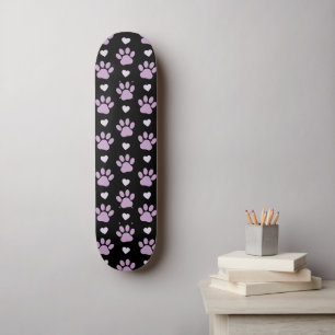 Muster von Paws, Hundeschäften, Lilac-Pfoten, Herz Skateboard