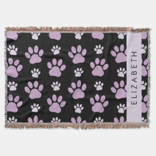 Muster von Paws, Lilac Paws, Dog Paws, Ihr Name Decke