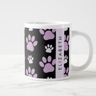 Muster von Paws, Lilac Paws, Dog Paws, Ihr Name Jumbo-Tasse