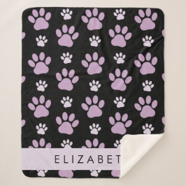 Muster von Paws, Lilac Paws, Dog Paws, Ihr Name Sherpadecke