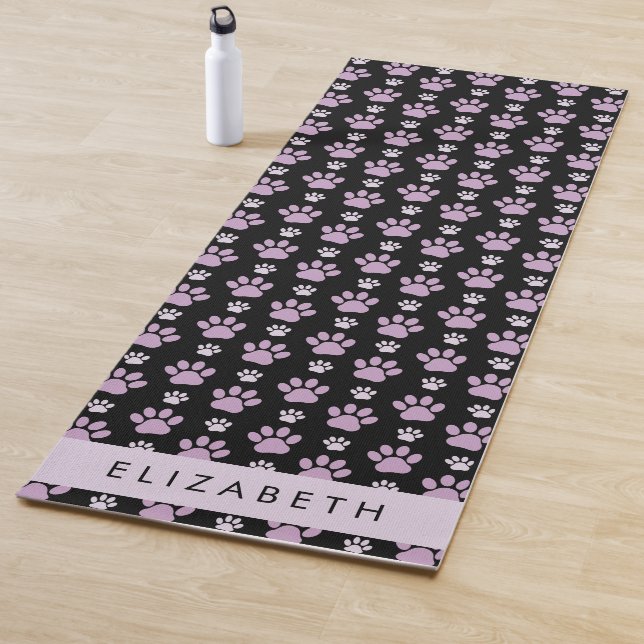 Muster von Paws, Lilac Paws, Dog Paws, Ihr Name Yogamatte (Beispiel)