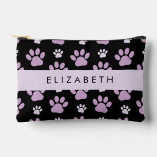 Muster von Paws, Lilac Paws, Dog Paws, Ihr Name Zubehörtasche