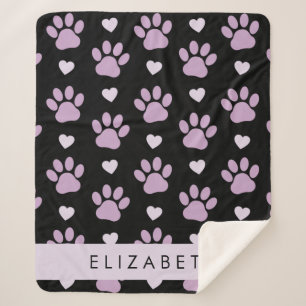Muster von Paws, Lilac Paws, Herz, Ihr Name Sherpadecke