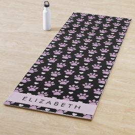 Muster von Paws, Lilac Paws, Herz, Ihr Name Yogamatte