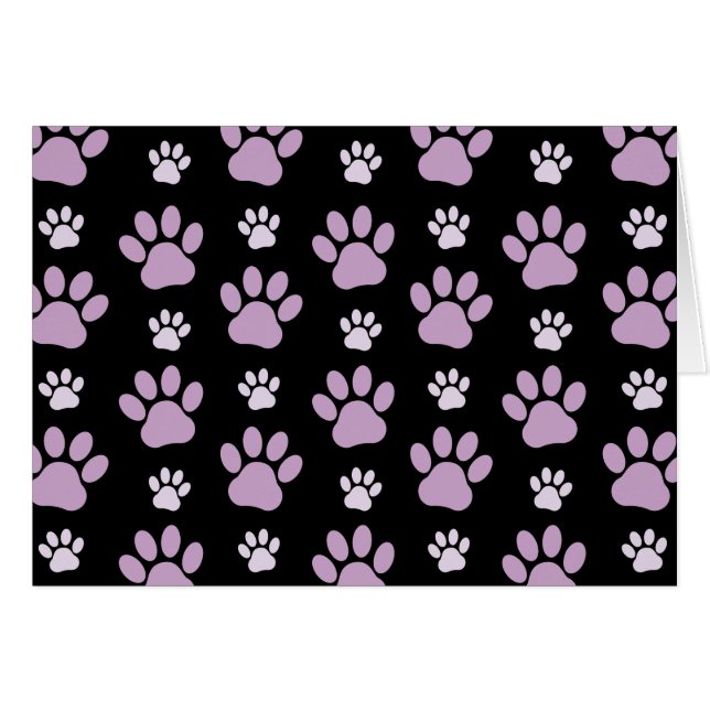 Muster von Paws, Lilac Paws, Hundepfen, Paw Prints (Vorderseite (Horizontal))