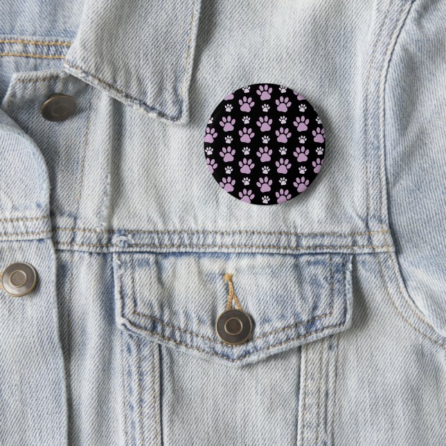 Muster von Paws, Lilac Paws, Hundepfen, Paw Prints Button (Beispiel)