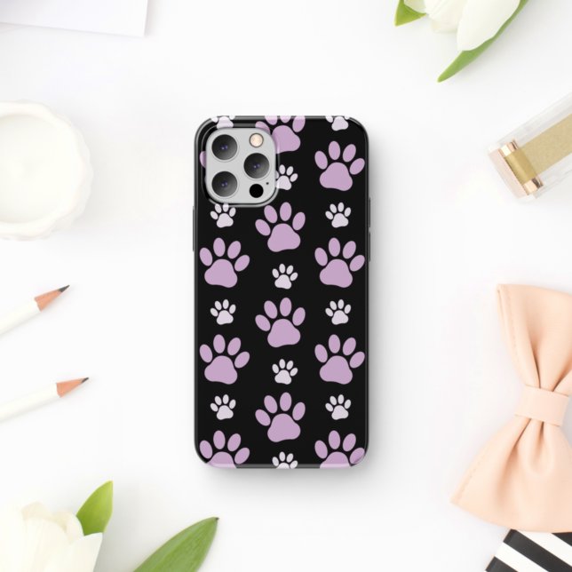 Muster von Paws, Lilac Paws, Hundepfen, Paw Prints Case-Mate iPhone Hülle (Von Creator hochgeladen)