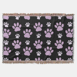 Muster von Paws, Lilac Paws, Hundepfen, Paw Prints Decke