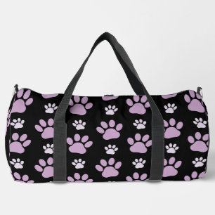 Muster von Paws, Lilac Paws, Hundepfen, Paw Prints Duffle Bag