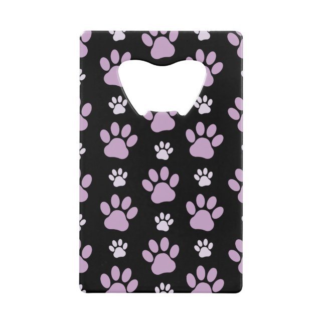 Muster von Paws, Lilac Paws, Hundepfen, Paw Prints Geldbeutel Flaschenöffner (Vorderseite)