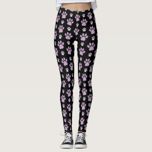Muster von Paws, Lilac Paws, Hundepfen, Paw Prints Leggings
