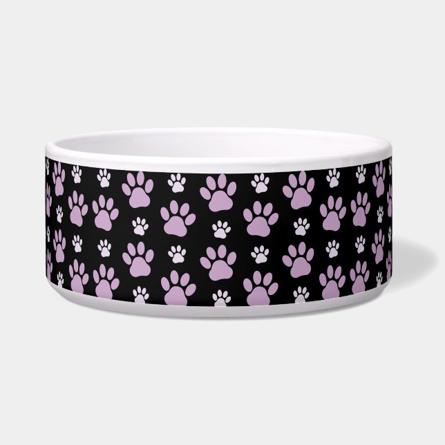 Muster von Paws, Lilac Paws, Hundepfen, Paw Prints Napf (Vorderseite)