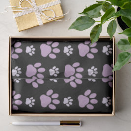 Muster von Paws, Lilac Paws, Hundepfen, Paw Prints Seidenpapier