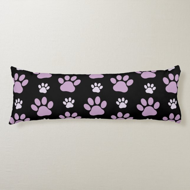 Muster von Paws, Lilac Paws, Hundepfen, Paw Prints Seitenschläferkissen (Vorderseite)