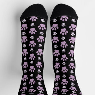 Muster von Paws, Lilac Paws, Hundepfen, Paw Prints Socken