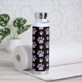 Muster von Paws, Lilac Paws, Hundepfen, Paw Prints Trinkflasche