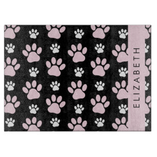 Muster von Paws, rosa Paws, Dog Paws, Ihr Name Schneidebrett