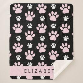 Muster von Paws, rosa Paws, Dog Paws, Ihr Name Sherpadecke
