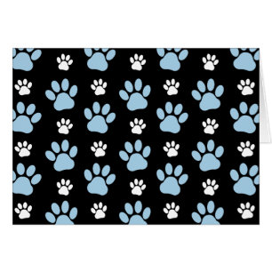 Muster von Pfoten, blauen Pfoten, Hundepfoten, Tie