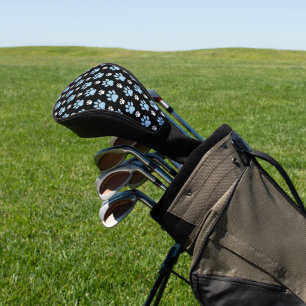 Muster von Pfoten, blauen Pfoten, Hundepfoten, Tie Golf Headcover