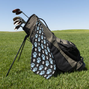 Muster von Pfoten, blauen Pfoten, Hundepfoten, Tie Golfhandtuch
