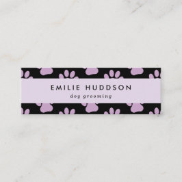 Muster von Pfoten, Hunde-Groomer, Hunde-Walker, Pe Mini Visitenkarte
